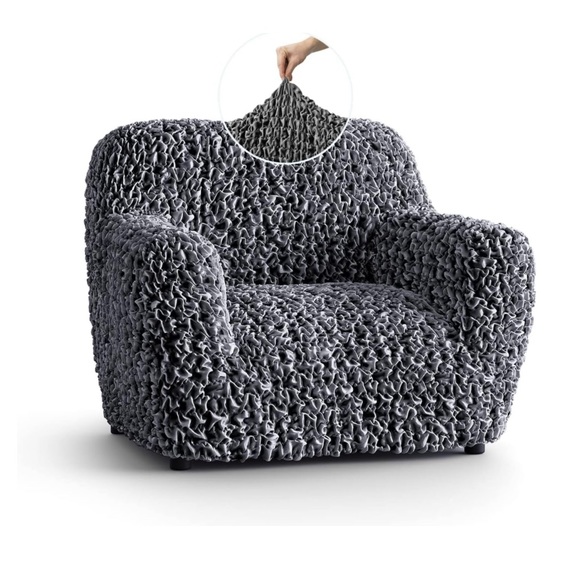 Chair Cover - Stretch Velvet Armchair Slipcover - Picture 1 of 9